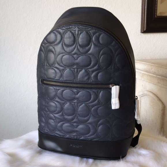 Coach Other - Coach West Slim Backpack With Signature Quilting